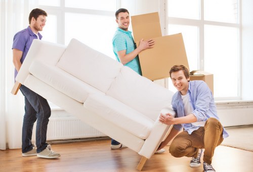 Man and van removals service operating in Tufnell Park residential street