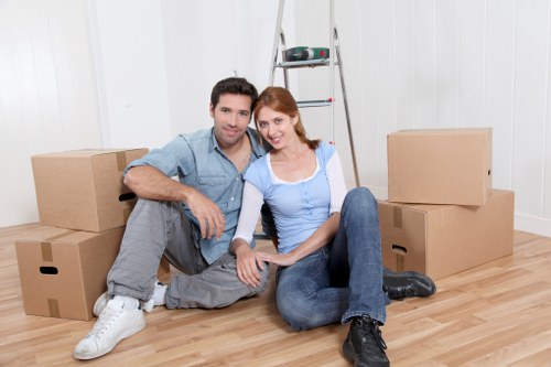Moving van positioned for a North London property relocation