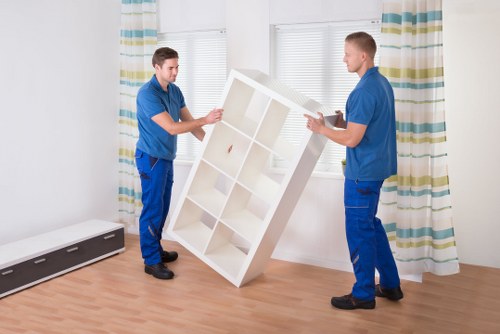 Furniture being carefully handled during a house move