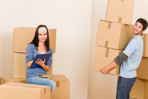 Furniture and boxes being loaded for a Tufnell Park move